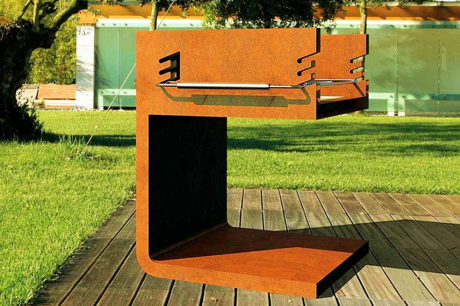 KenTi Corten staal object Barbecue (BBQ