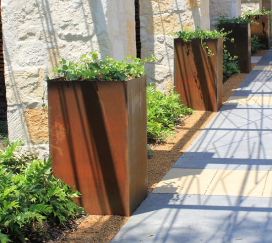 planten bakken corten staal op maat design by Kenti